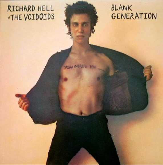 1977 vinyl album cover: Richard Hell, BLANK GENERATION