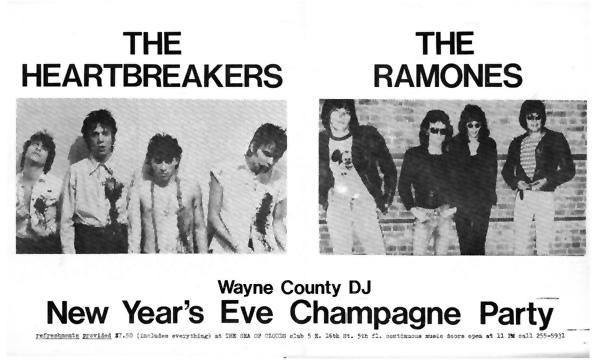 Heartbreakers blood poster, New Year's Eve 1975, 10" x 16.5"